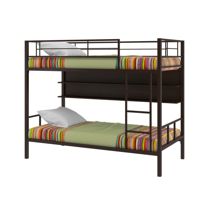 Двухъярусная кровать "Севилья 2", с полкой, 1980х960х1620 мм, коричневый