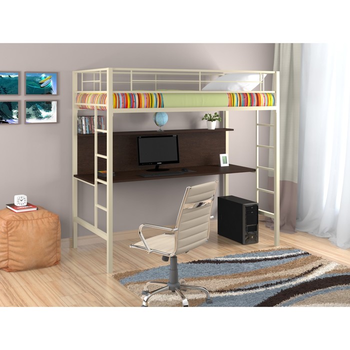 Двухъярусная кровать "Севилья 1", (сборный комплект), 1980х960х1960 мм, бежевый