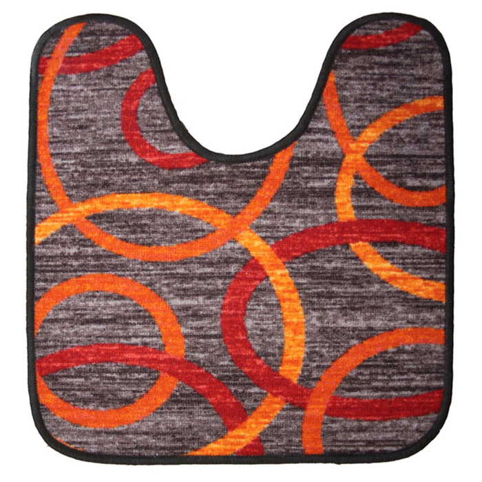 Коврик "Нью Соса" с вырезом под унитаз, полипропилен, основа резина, 57х60 см, 001