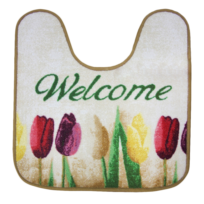 Коврик "Нью Соса" с вырезом под унитаз, полипропилен, основа резина, 57х60 см, 007