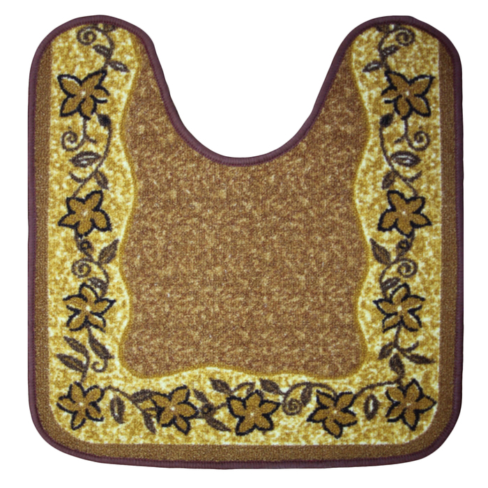 Коврик "Нью Соса" с вырезом под унитаз, полипропилен, основа резина, 57х60 см, 011