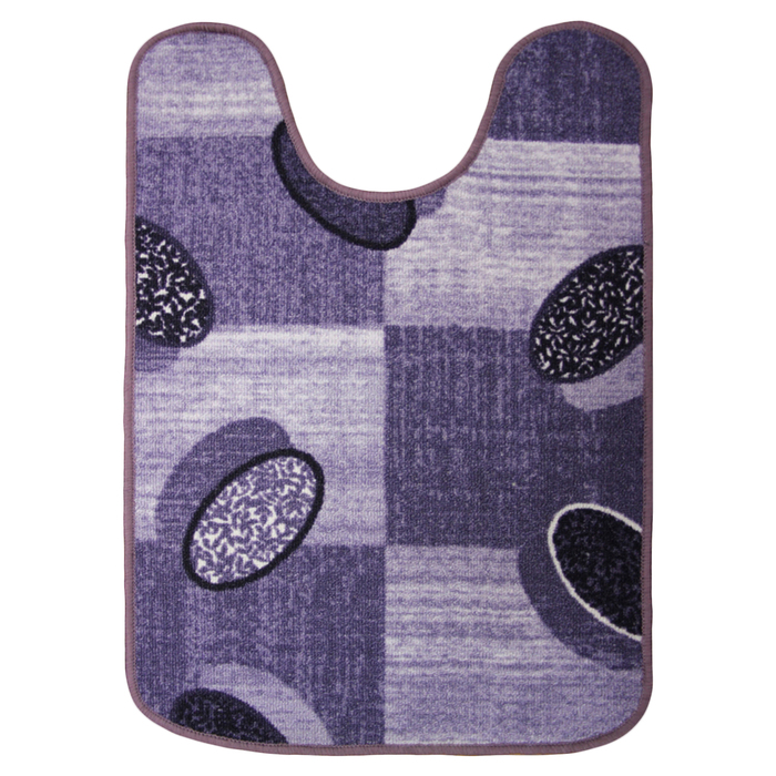 Коврик "Нью Соса" с вырезом под унитаз, полипропилен, основа резина, 57х80 см, 002