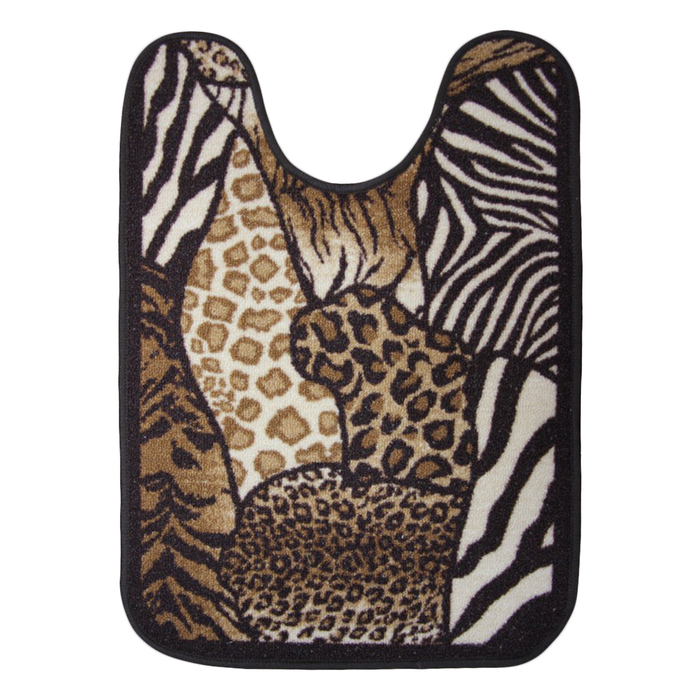 Коврик "Нью Соса" с вырезом под унитаз, полипропилен, основа резина, 57х80 см, 005