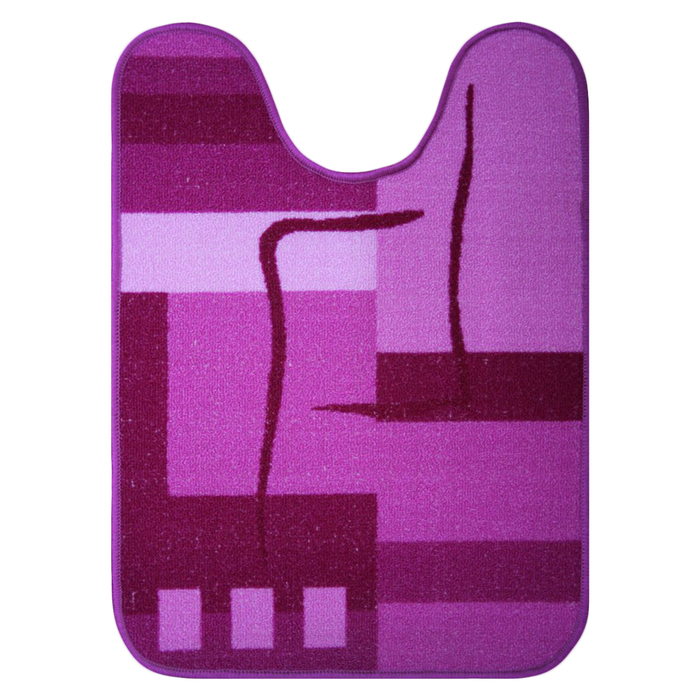 Коврик "Нью Соса" с вырезом под унитаз, полипропилен, основа резина, 57х80 см, 006