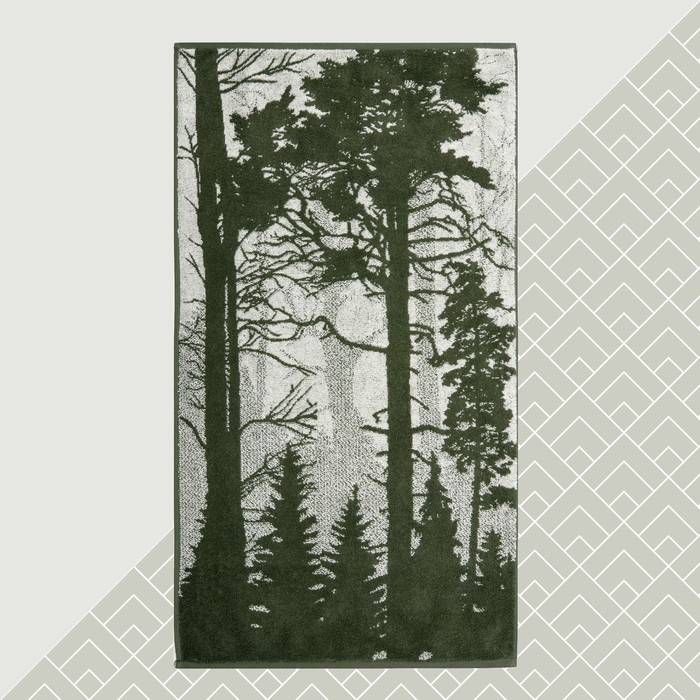 Полотенце махровое "Этель" Лес 50х90 см, 100% хл, 420 гр/м2