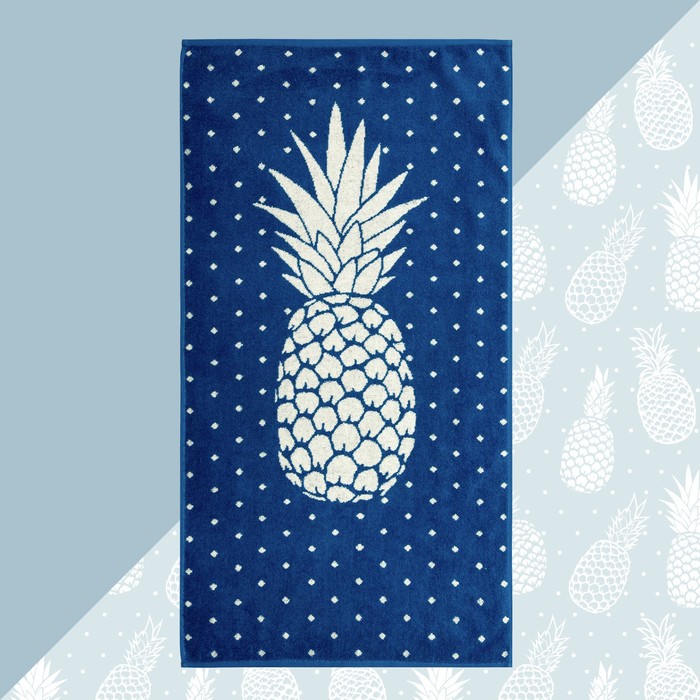 Полотенце махровое "Этель" Ананас 50х90 см, 100% хл, 420 гр/м2