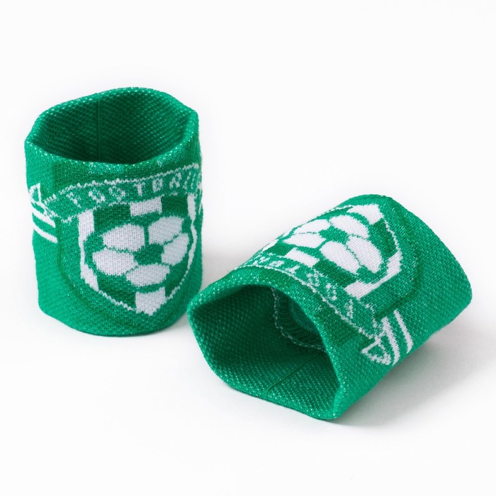 Напульсники детские Collorista "Football" зелёный, (пара) 8х5см