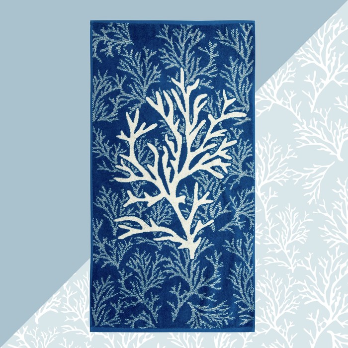 Полотенце махровое «Кораллы» ТМ «Этель», 50 х 90 см, хлопок 100 %, 420 г/м²