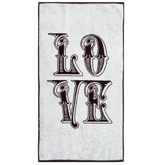 Полотенце махровое "Этель" Любовь2 50х90 см, 100% хл, 420 гр/м2