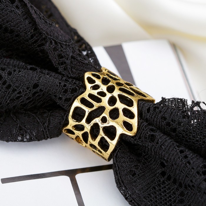 Муфта для платка "Листья", цвет золото