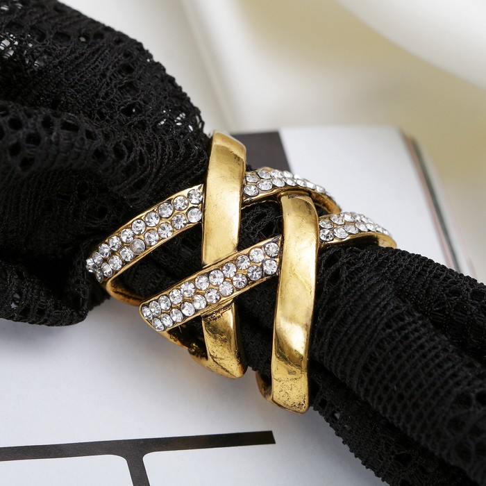 Муфта для платка "Узлы", цвет белый в золоте