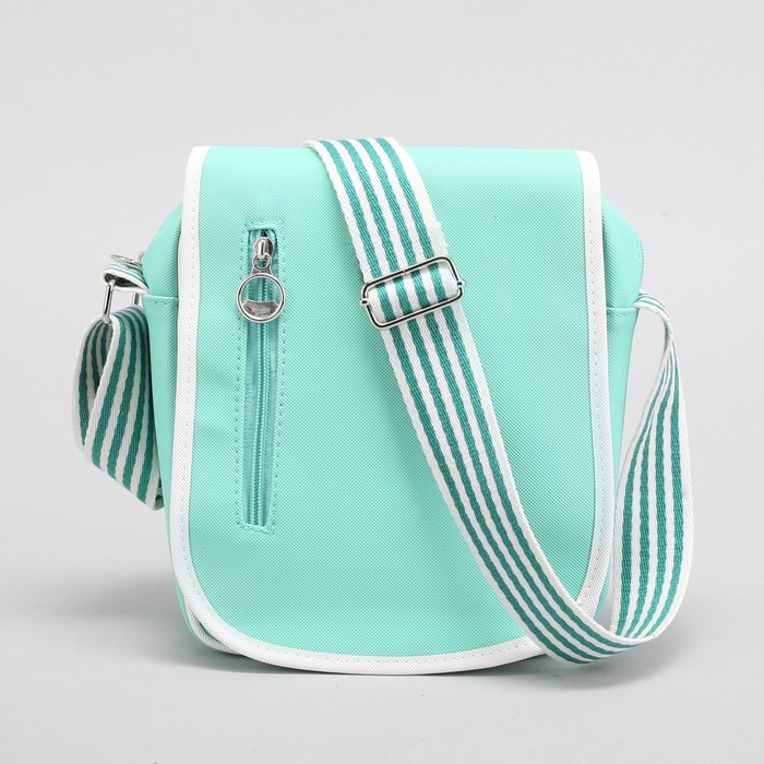 Сумка молод Стиляга, 22*8*25см, отд на молнии, 2 н/кармана, регул ремень, мятный