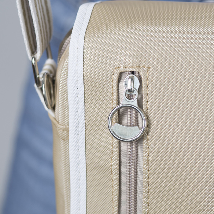 Сумка молод Стиляга, 22*8*25см, отд на молнии, 2 н/кармана, регул ремень, бежевый