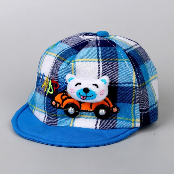 Кепка детская "Мишка", обхват головы 38 см, цвета МИКС