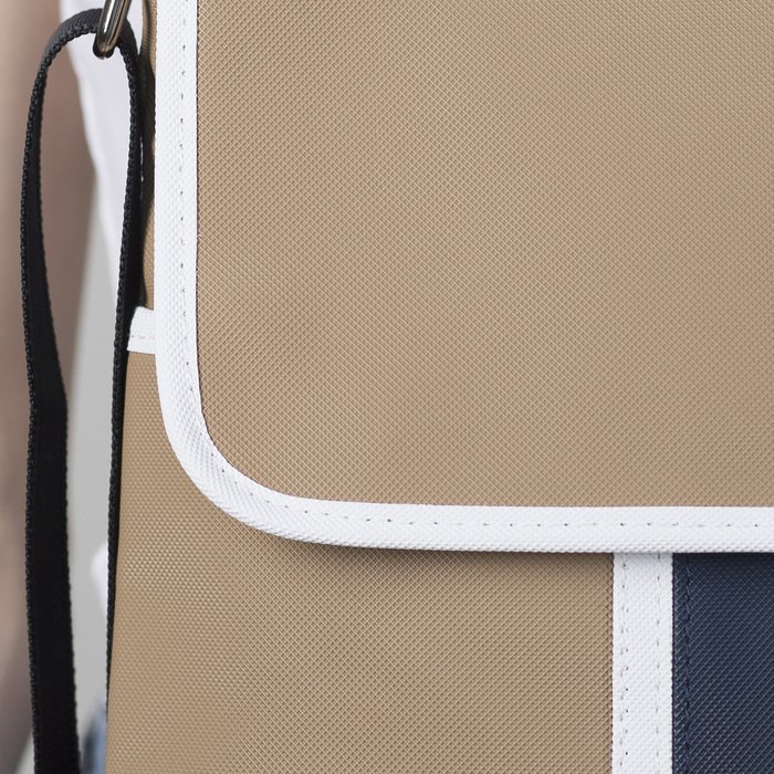 Сумка молод Мегаполис, 24*8*27см, отд на молнии, н/карман, регул ремень, бежевый