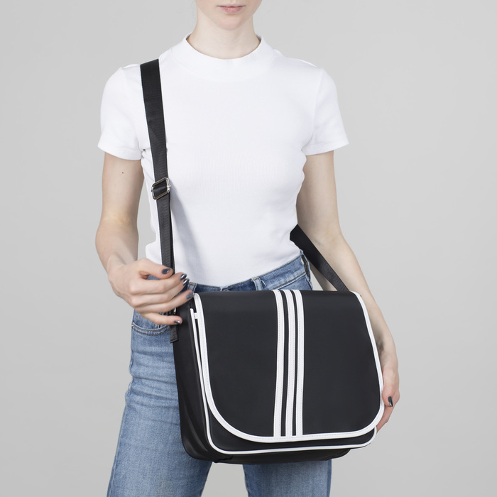 Сумка молод Сити, 24*10*27см, отд на молнии, н/карман, регул ремень, черный