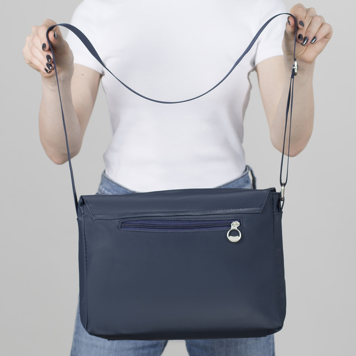 Сумка молод Скетч, 24*10*24см, отд на молнии, н/карман, регул ремень, темно-синий