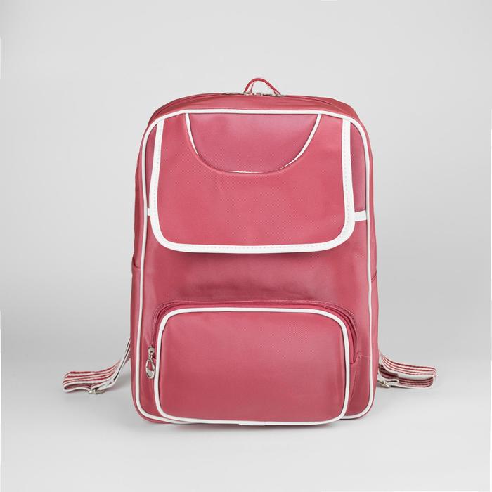 Рюкзак молодёжный, отдел на молнии, 2 наружных кармана, цвет бордовый