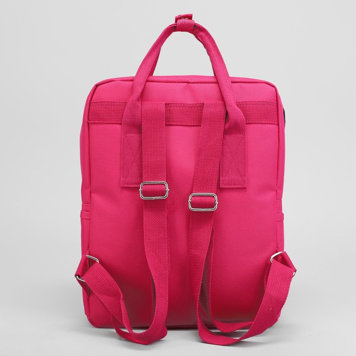 Рюкзак-сумка "Мороженое", отдел на молнии, наружный карман, малиновый