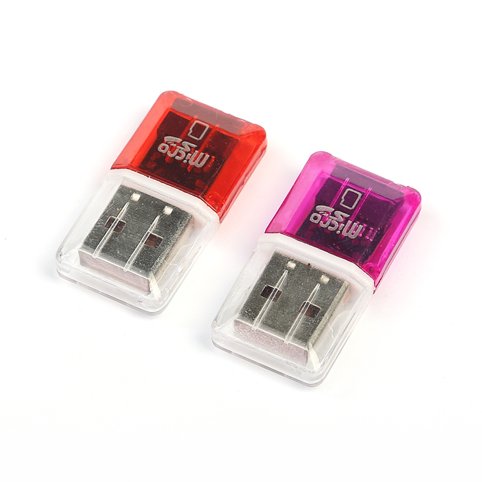 Картридер microSD, цвет МИКС