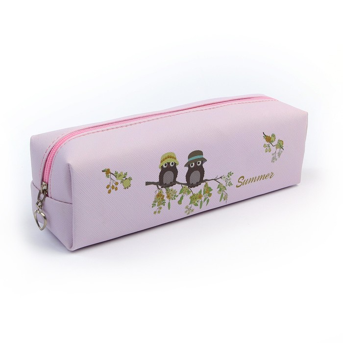 Пенал школьный на молнии МИКС Совы