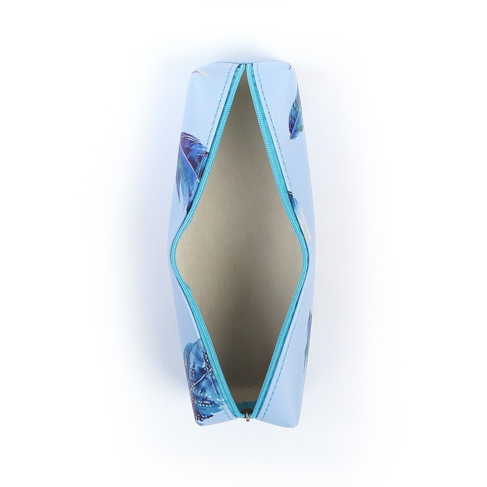 Пенал школьный на молнии МИКС Перышки