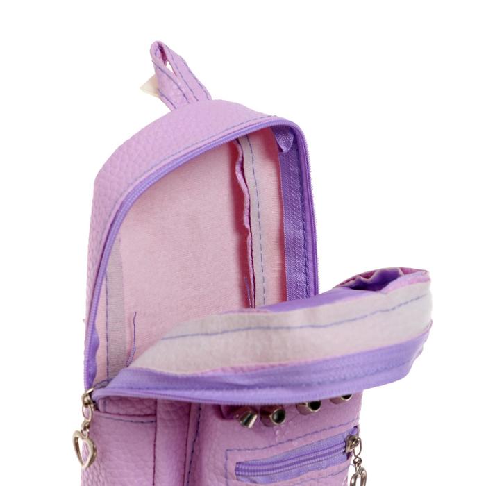 Пенал школьный на молнии МИКС Совы