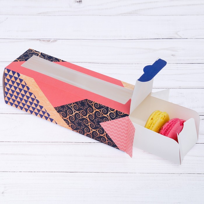 Коробочка для макарун «Отличного дня!», 18 х 5,5 х 5,5 см