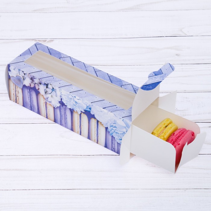 Коробочка для макарун »Макаруны», 18 х 5,5 х 5,5 см