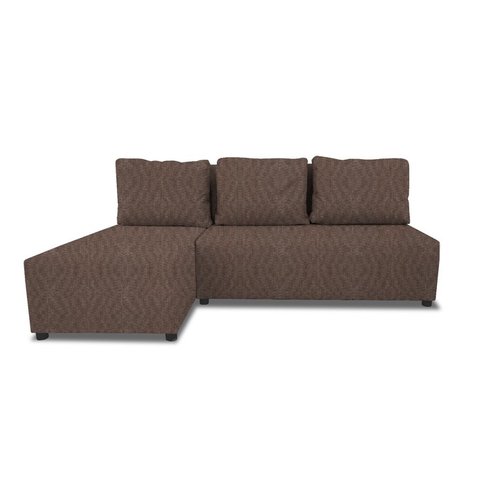 Угловой диван "Алиса", бельевой ящик, еврокнижка, ткань Арбен, цвет савана хайзел