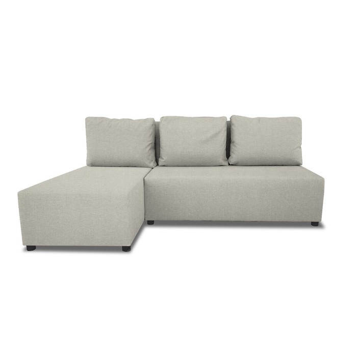 Угловой диван «Алиса», механизм «еврокнижка», обивка «савана милк»