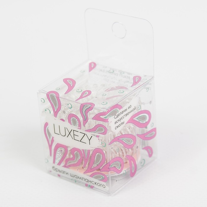 Резинки для волос LUXEZY, ПЭТ, брызги шампанского