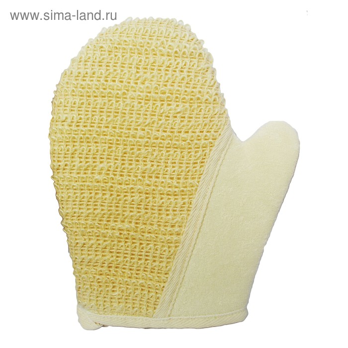 Мочалка Beauty Format натуральная рукавица, крапива + хлопок