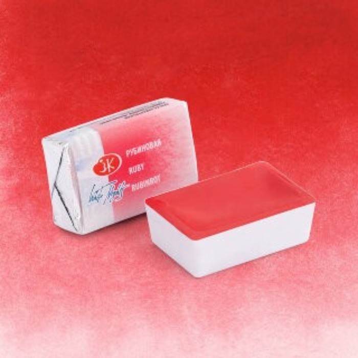 Акварель художественная кювета 2.5 мл ЗКХ Белые ночи Рубиновая 1911323