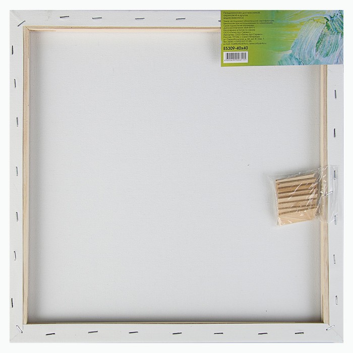 Холст на подрамнике хлопок 100% акрил грунт 2*40*40 см с/з 280г/м² E5309-40x40