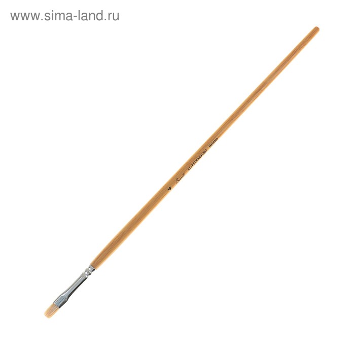 

Кисть "Сонет" № 4, щетина, плоская, удлинённая ручка, d=8 мм