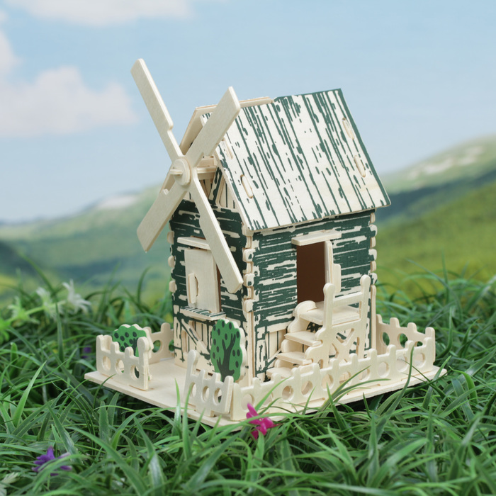 Конструктор деревянный 3D "Мельница"
