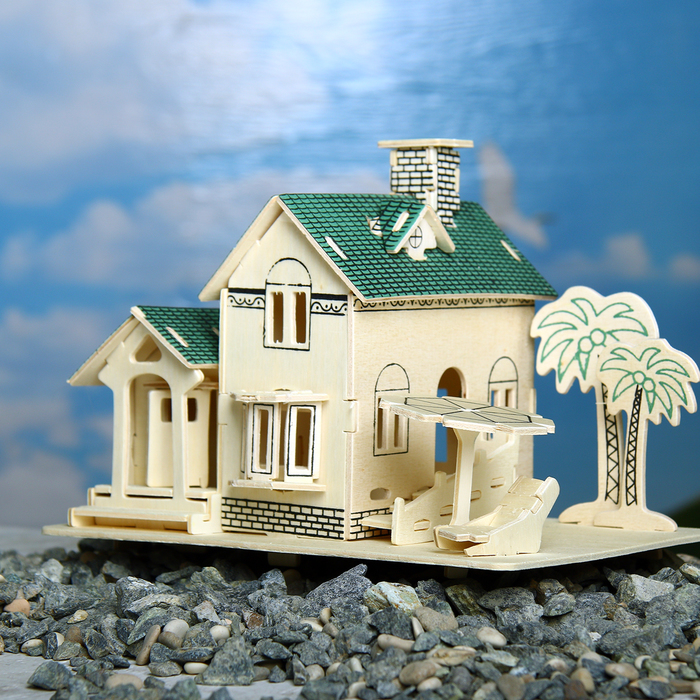 Конструктор деревянный 3D "Вилла на острове"