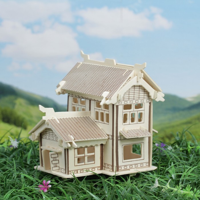 Конструктор деревянный 3D "Дом"