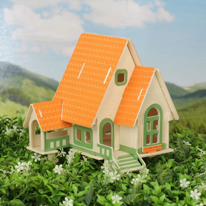 Конструктор деревянный 3D "Домик"