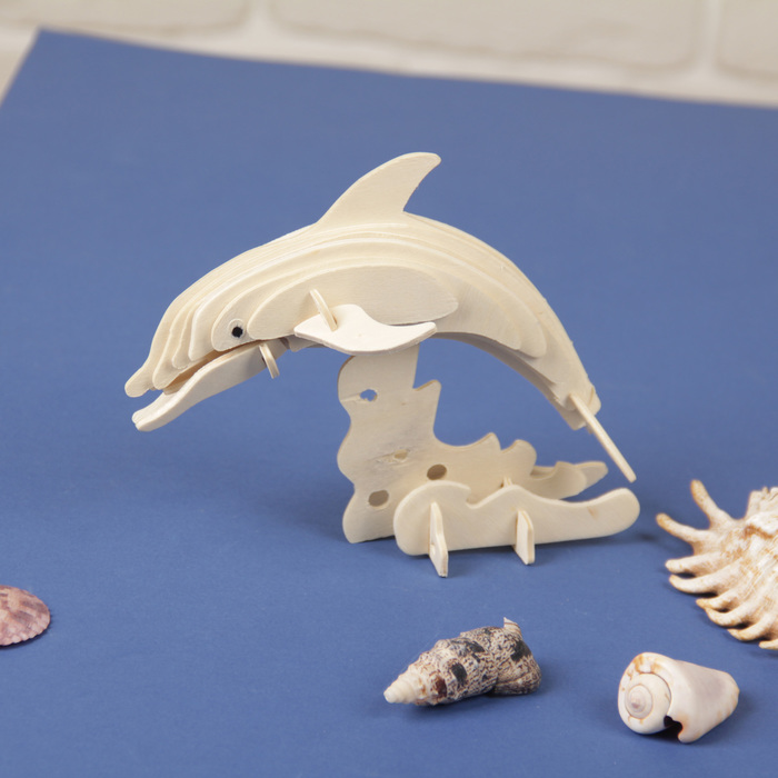 Конструктор деревянный 3D "Дельфин"