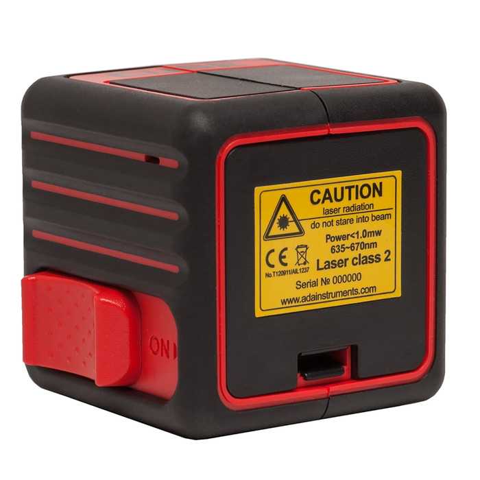Нивелир лазерный ADA Cube Basic Edition, 2 луча, 20 м, ± 2мм/10м, 1/4"