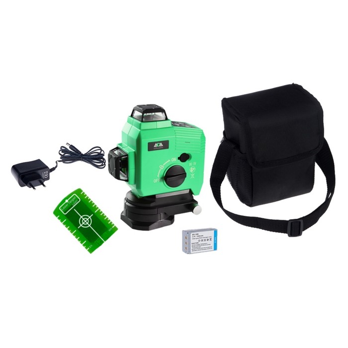 Нивелир лазерный ADA Topliner 3x360 GREEN, 40/70 м, 3 линии 360°, ± 3 мм/10м