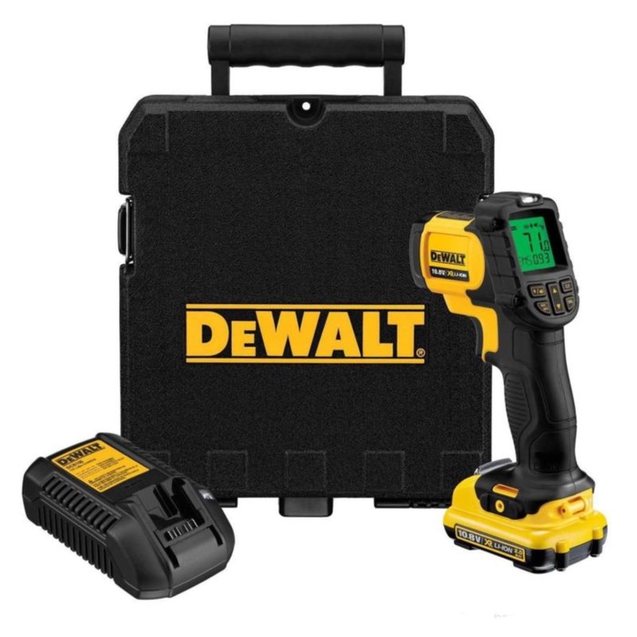 Пирометр DeWalt DCT414D1-QW, 10.8 B, 2 Ah, ЖК-дисплей, от -29° до + 550°, ± 1.5°, кейс