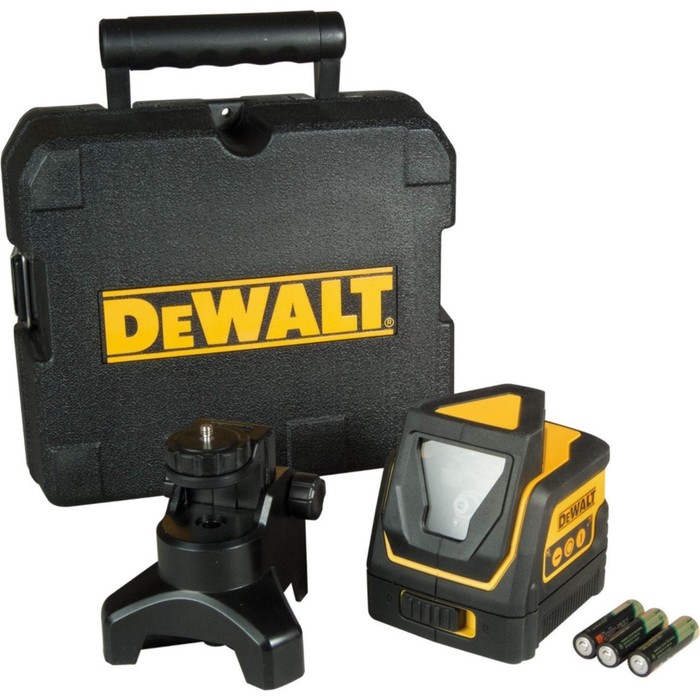 Нивелир лазерный DeWalt DW 0811, 2 луча (1 360°), 30 м, ±4°, 0.4 мм/м, кейс