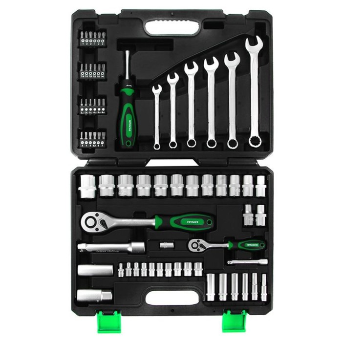 Набор инструмента Hitachi НТС-774001, 1/4" и 1/2", 68 предм., кейс