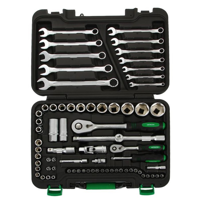 Набор инструмента Hitachi HTC-774013, 1/4" и 1/2", 73 предм., кейс