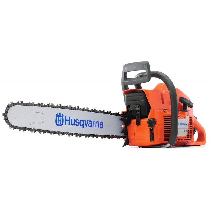Бензопила Husqvarna 61, 3.8 л.с., 61.5 см3, 0.75 л, 2.9 кВт, шаг 3/8", шина 45см/18"