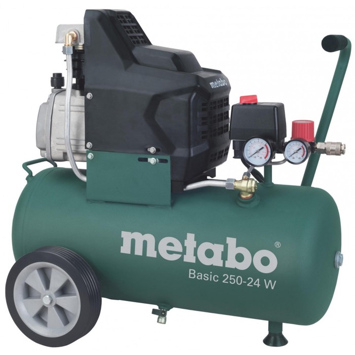 Компрессор  Metabo Basic 250-24 W, масляный, 24 л, 200 л/мин, 8 бар, 1.5 кВт, 2850 об/мин