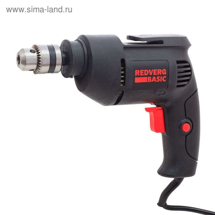 Дрель RedVerg D500 Basic 500 Вт 3000 обмин ЗВП 10мм сверление сталь 10мм дерево 20мм 2857₽